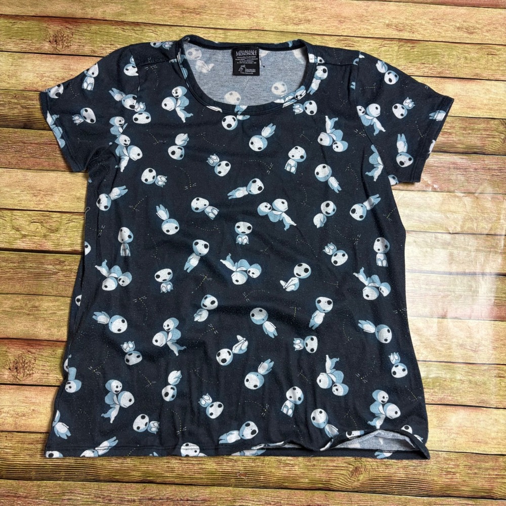 Vintage Studio Ghibli Princess Mononoke anime All Over Print Tee sz L